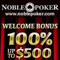 100% de bono hasta $500 en Noble Poker