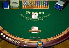 Pontoon - un juego muy parecido al 21 (Blackjack) tradicional